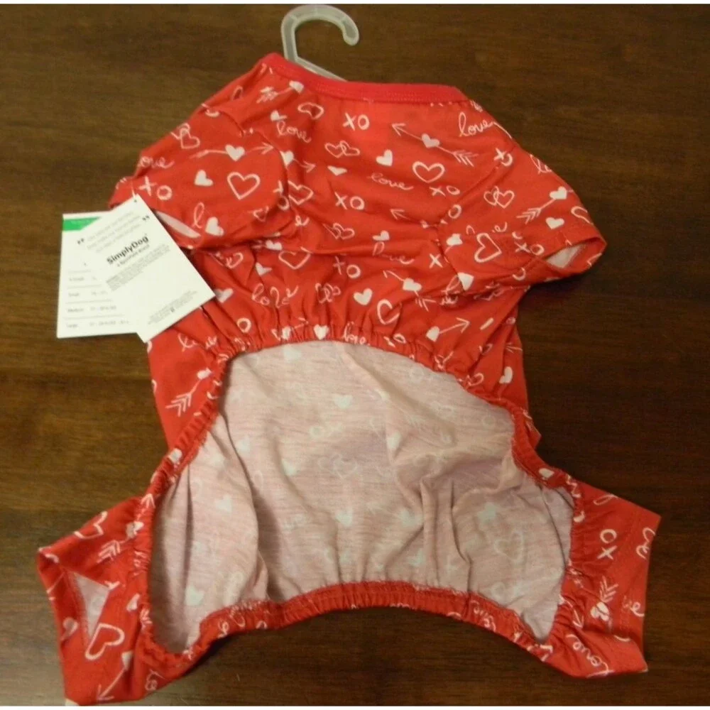 SimplyDog Love Heart Valentine Apparel Sz Medium Dachshund Terrier Pug NWT